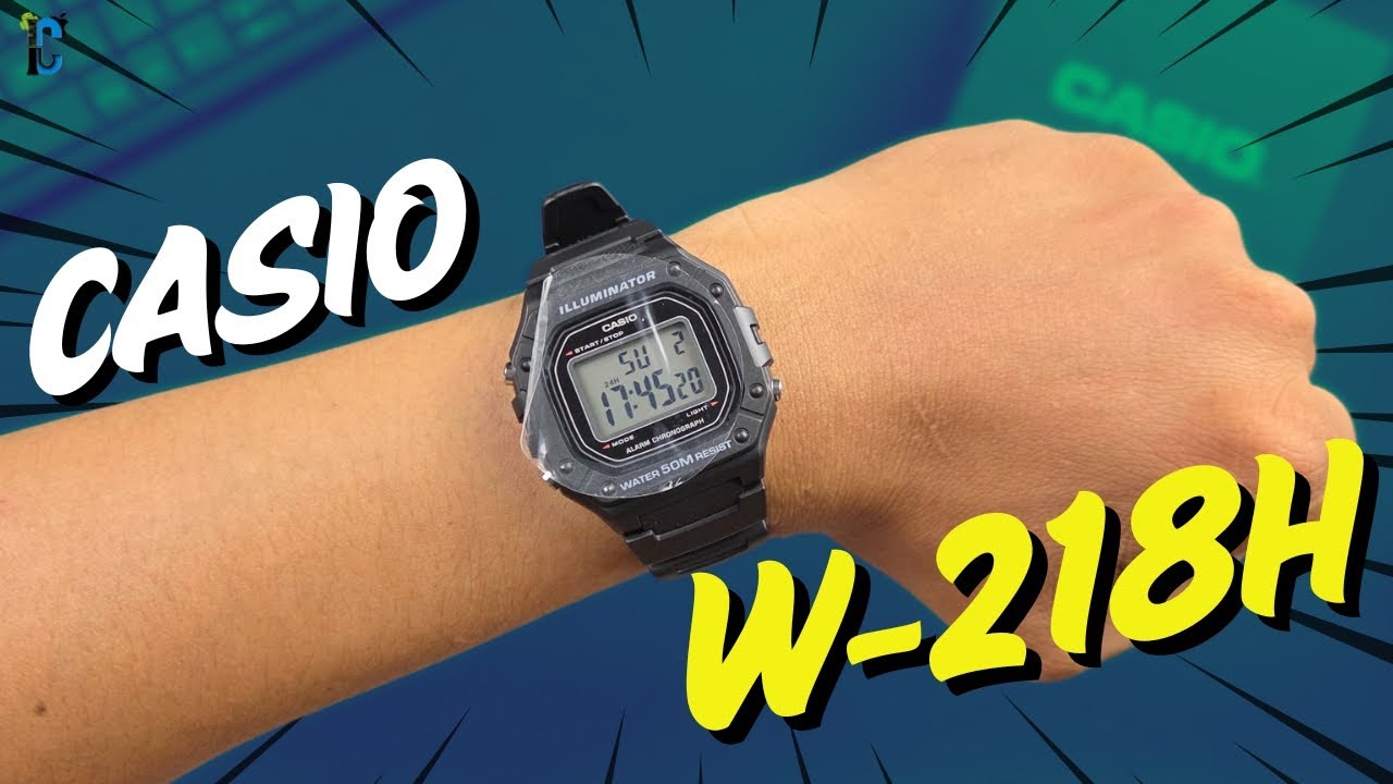 Casio W-218H-1AV | Um relógio digital CLÁSSICO com design ESPORTIVO, MODERNO E DURÁVEL!