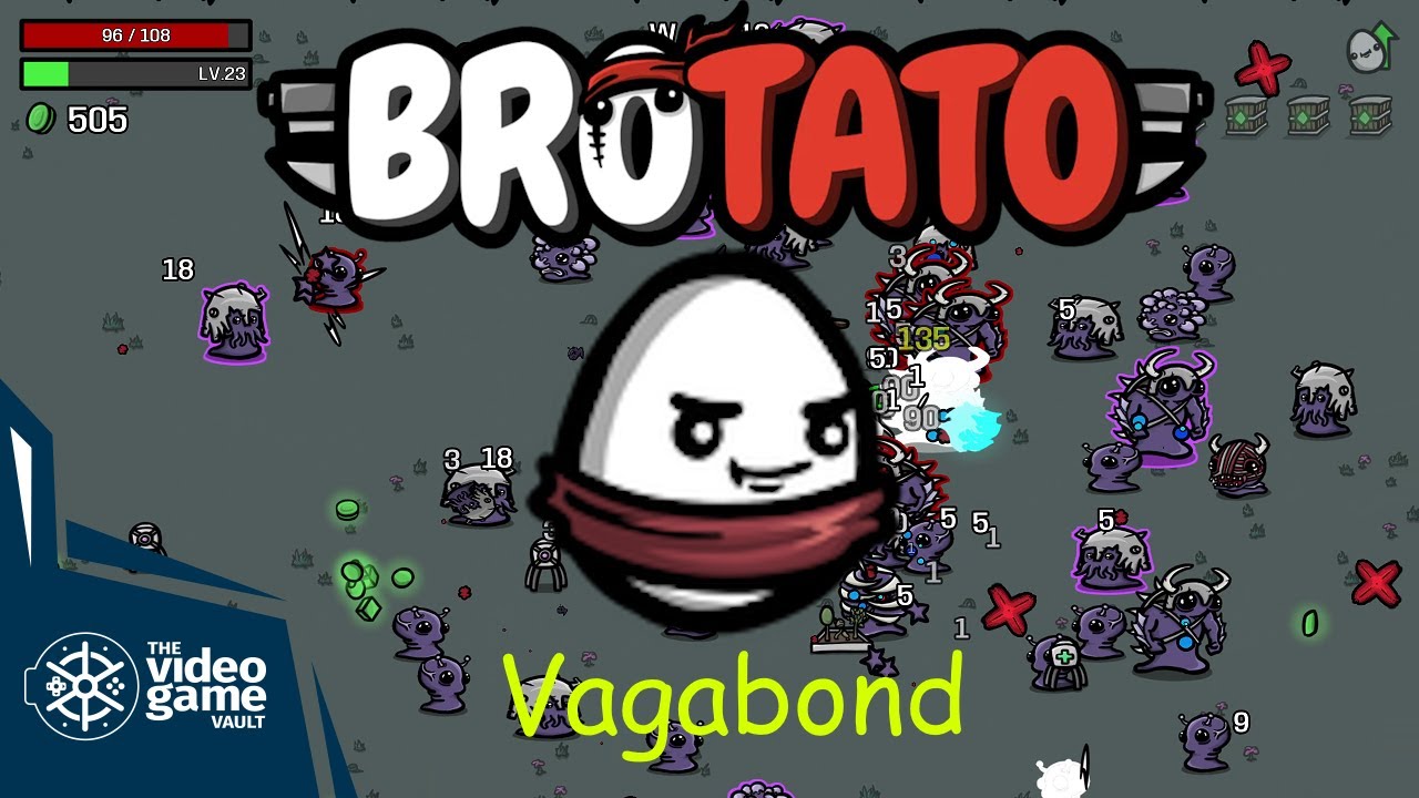 Brotato Abyssal Terrors - Vagabond - Danger 0 { PC - 1440 60fps - No Commentary }