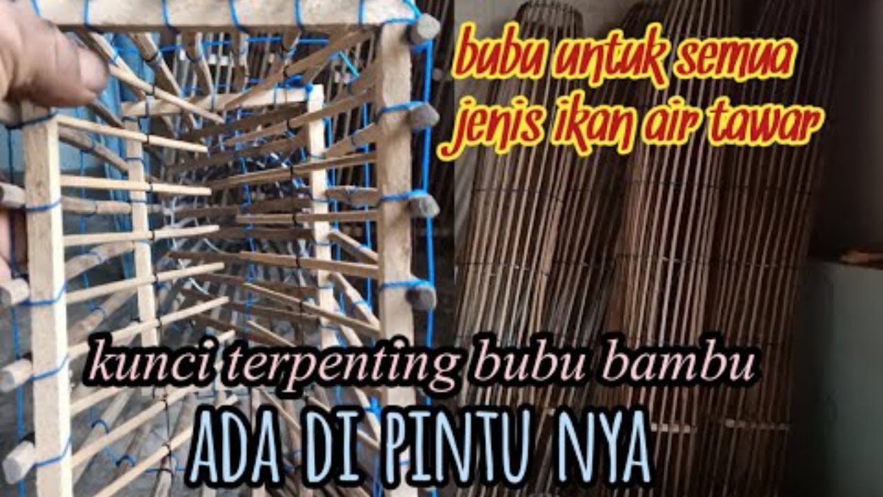 cara membuat pintu masuk ikan untuk bubu bambu || kunci terpenting bubu ikan