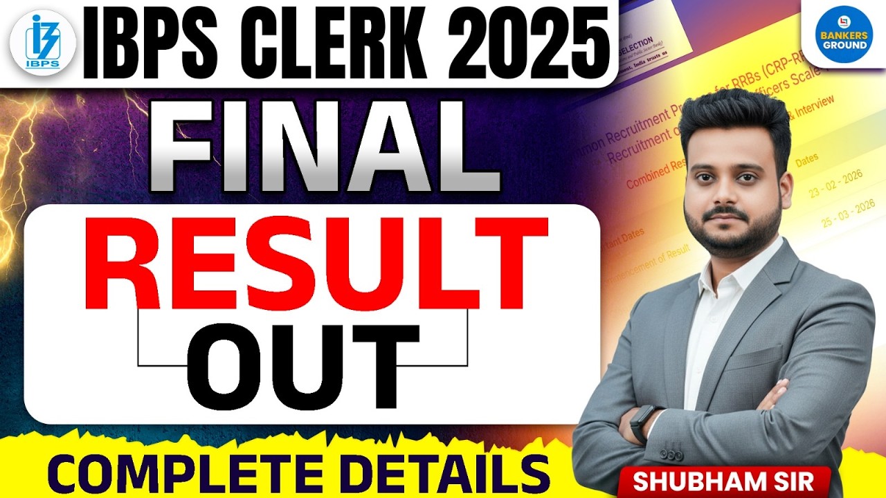 IBPS Clerk 2025 Final Result Out 🔥 | Complete Details | Cut Off & Scorecard Update #ibps