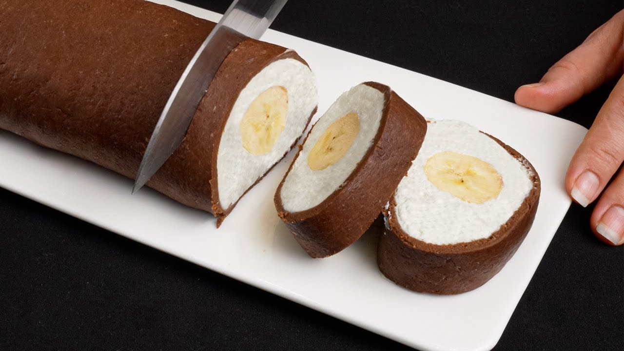 Банановый рулет за 5 минут! Вы будете поражены! Полезный и вкусный рецепт за 5 минут