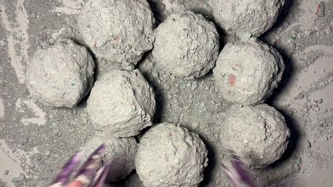 soft gym chalk balls crushing asmr 