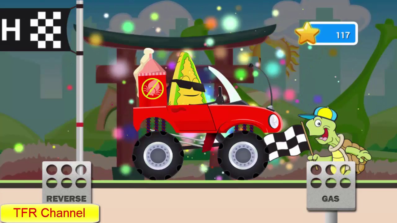 Fun Kids Car Racing Game : Pizza Slice Car -Part 1/Game For Kids - Nursery Rhymes Songs For Children