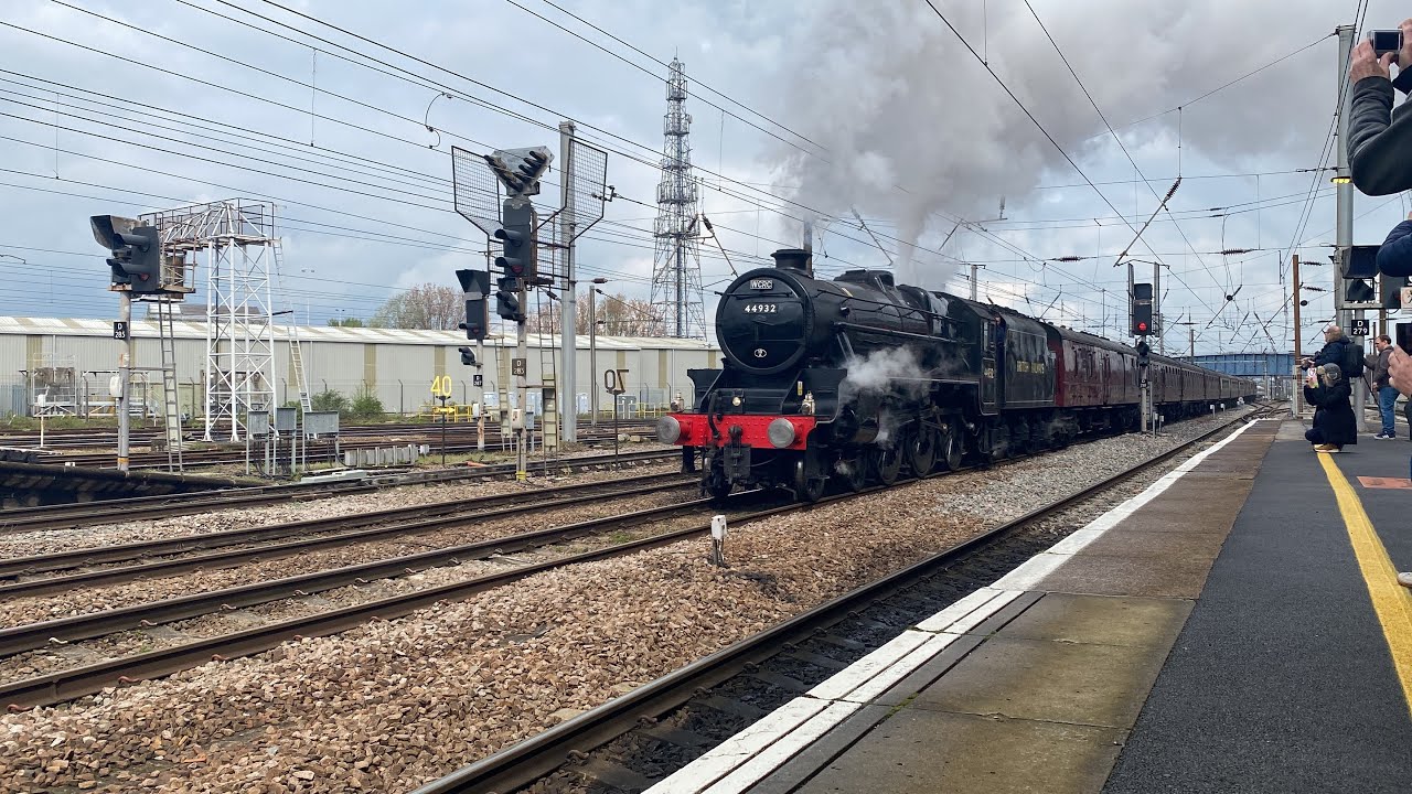 Black Five 44932 Hauls The Great Britain XV through Doncaster Station - 22/04/23 Great Britain Day 8