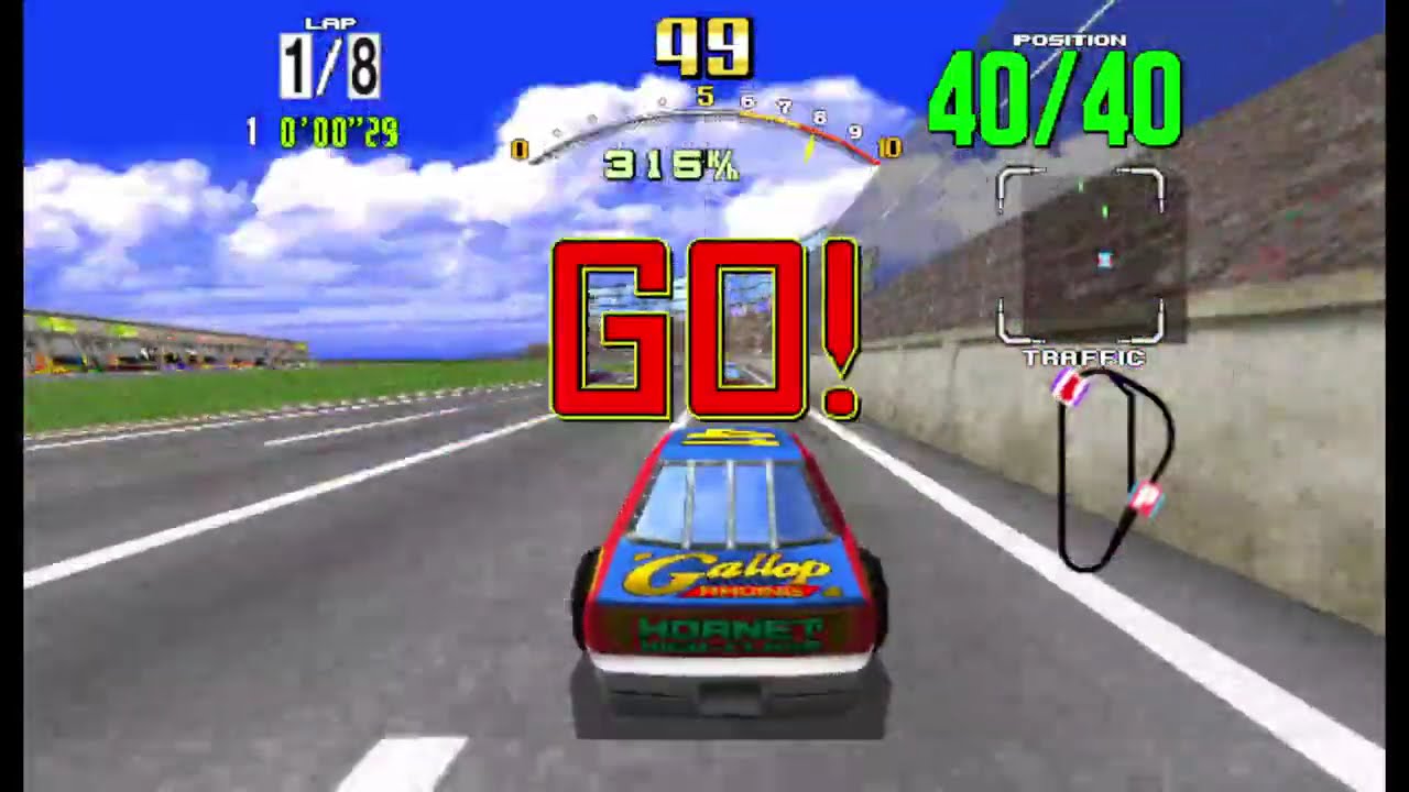 Daytona USA Special Edition Gameplay [PHOTO SENSITIVITY WARNING]