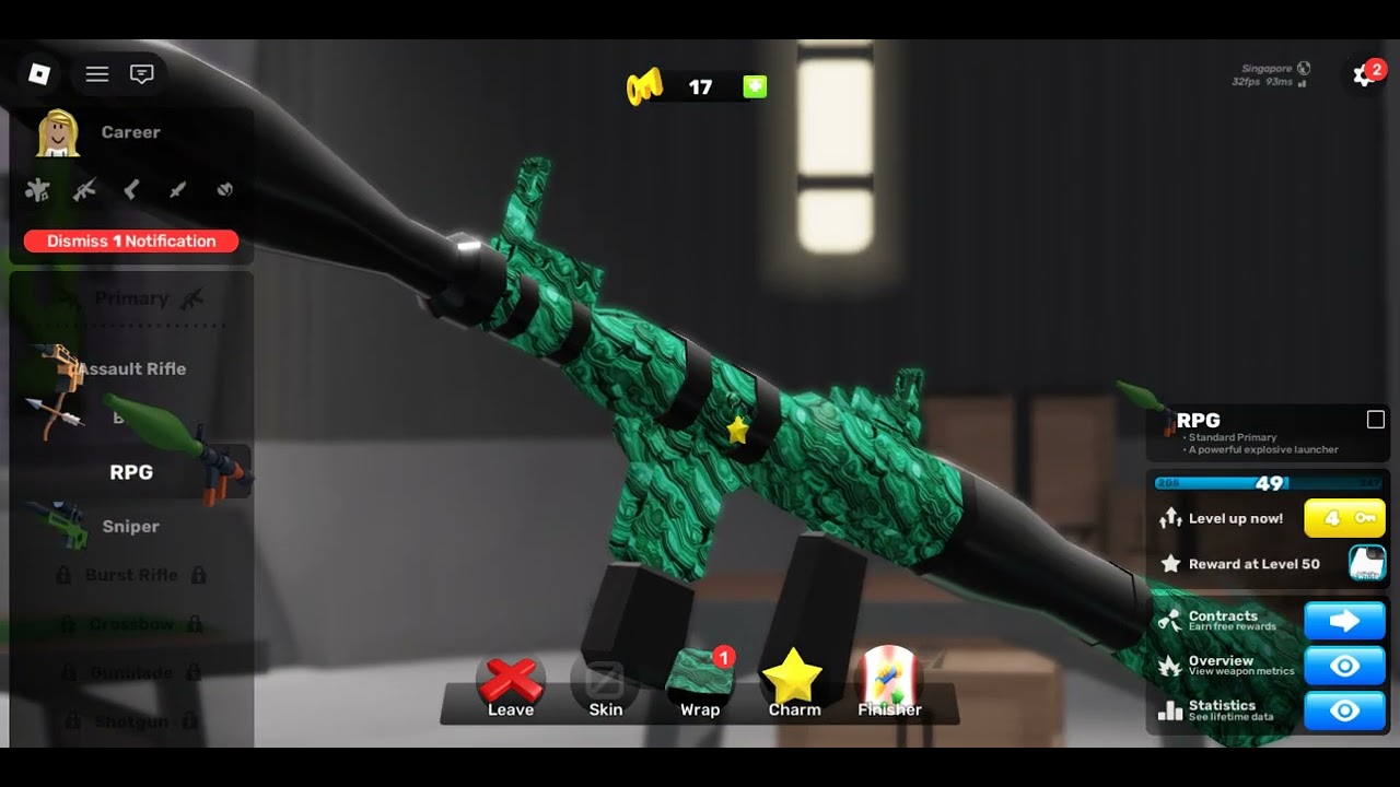 Showing the wrapper I got in Roblox Rivals