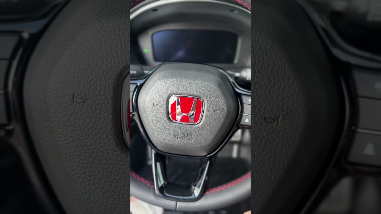 Honda Civic 2023 JDM Red Honda Emblem Installation