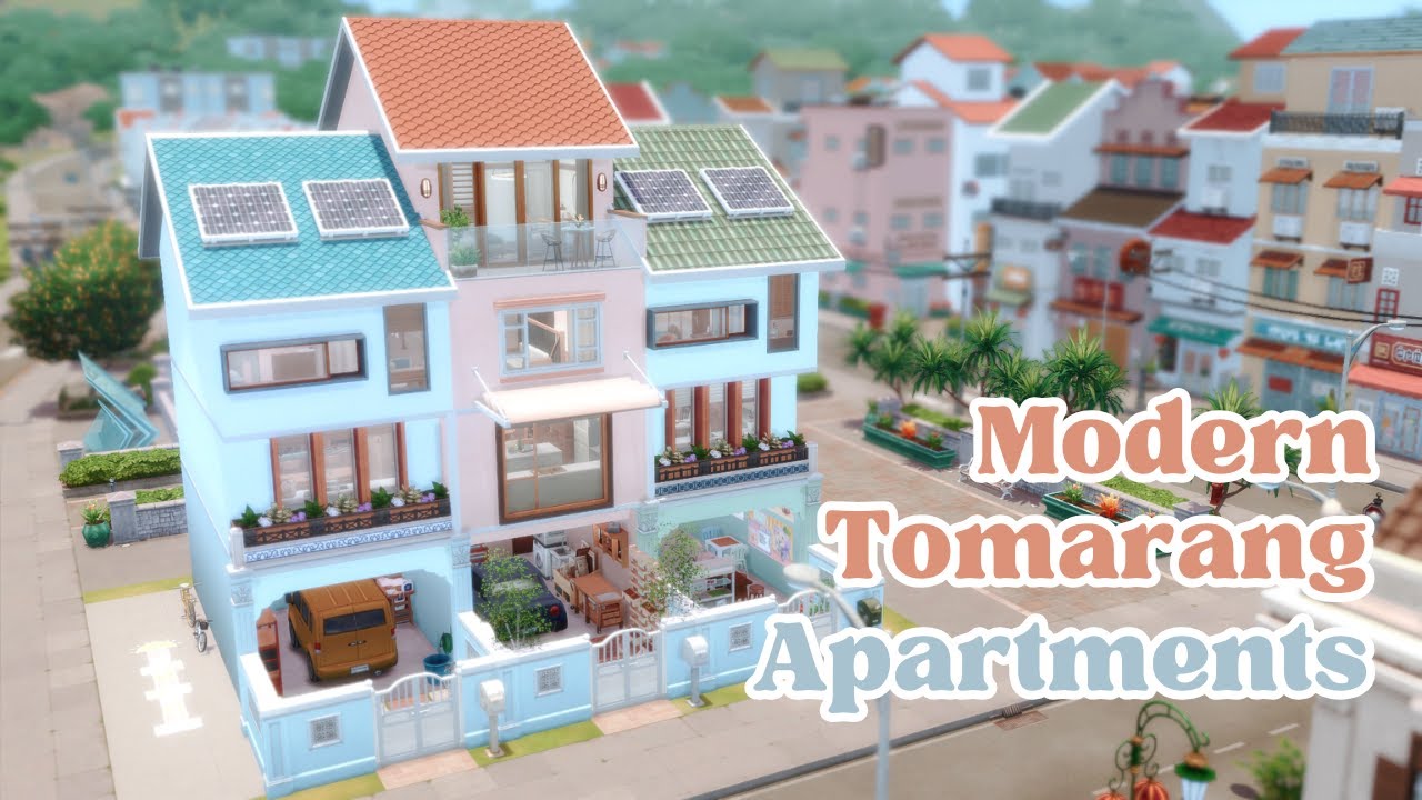 Modern Tomarang Apartments | The Sims 4 | Stop Motion Build | No CC