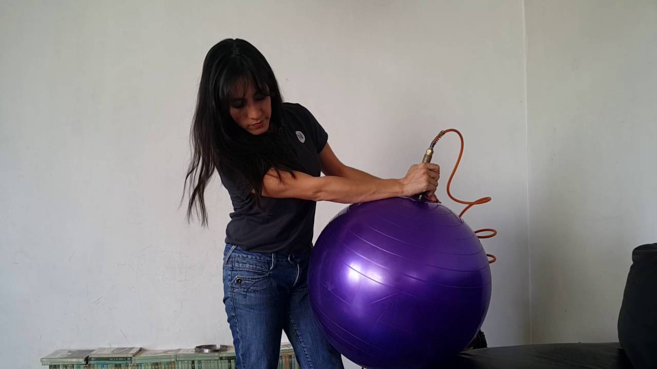Como inflar una pelota de yoga o pilates