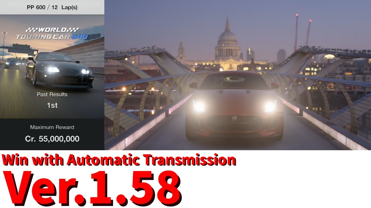 GT7 Win with AT | Ver.1.58 | WTC600 TokyoExpressway - East Clockwise | Jaguar F-type R Coupe '14