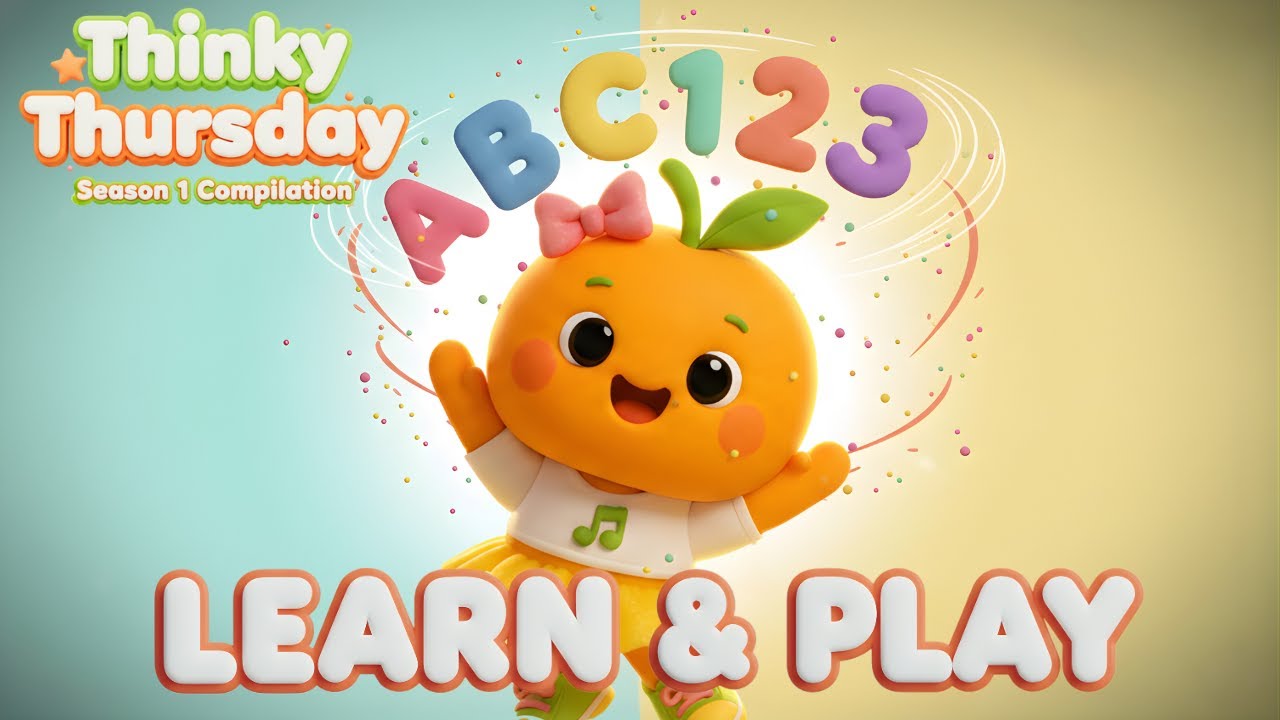 🎓 Thinky Thursday Season 1 Compilation | 10 Fun Learn & Play Episodes with Tutu Tangerine 🌈✨