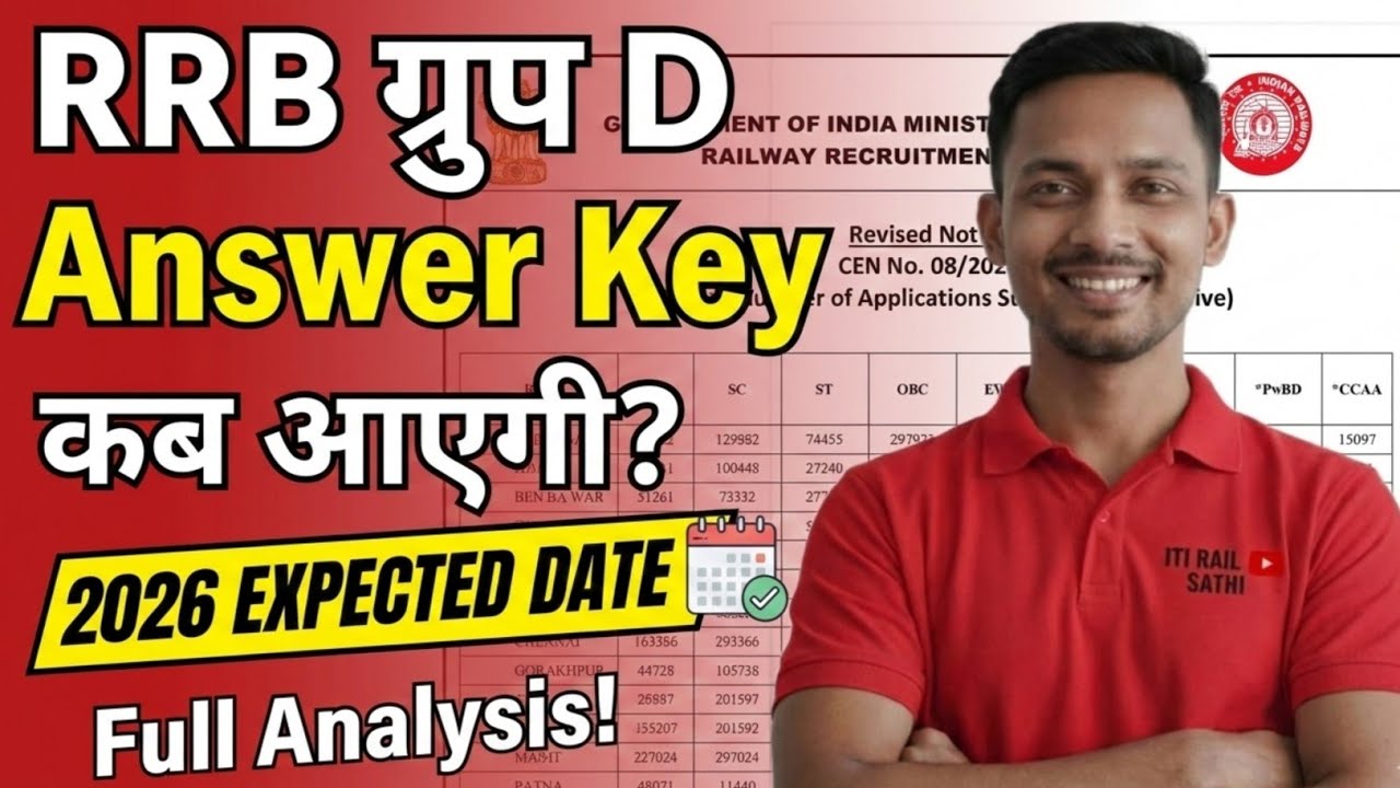RRB Group D Answer Key 2026 Expected Date | CEN 08/2024 Analysis & Previous Trends
