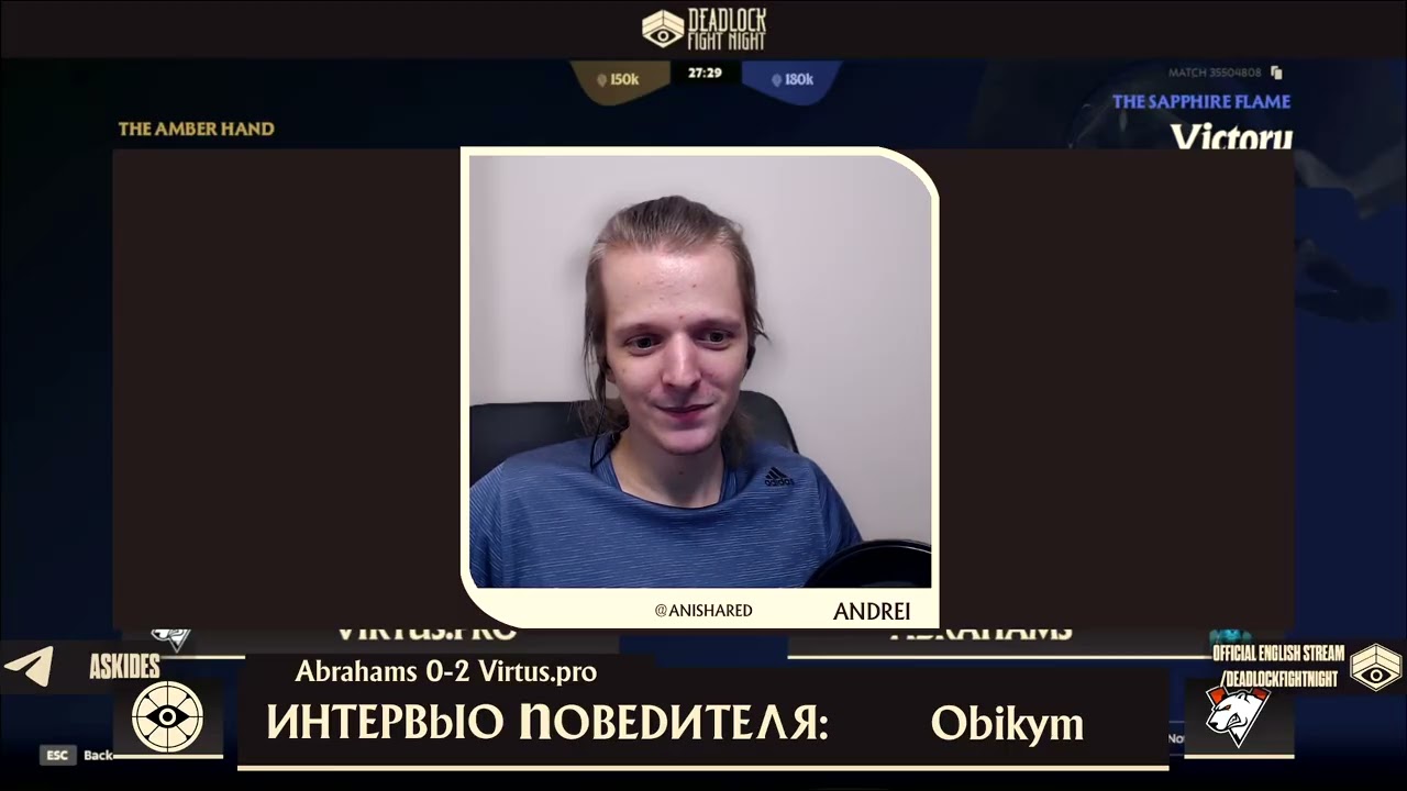 [RU] Post-Match Interview w/ Virtus.pro Obikym @Anishare | #DFN24 EU