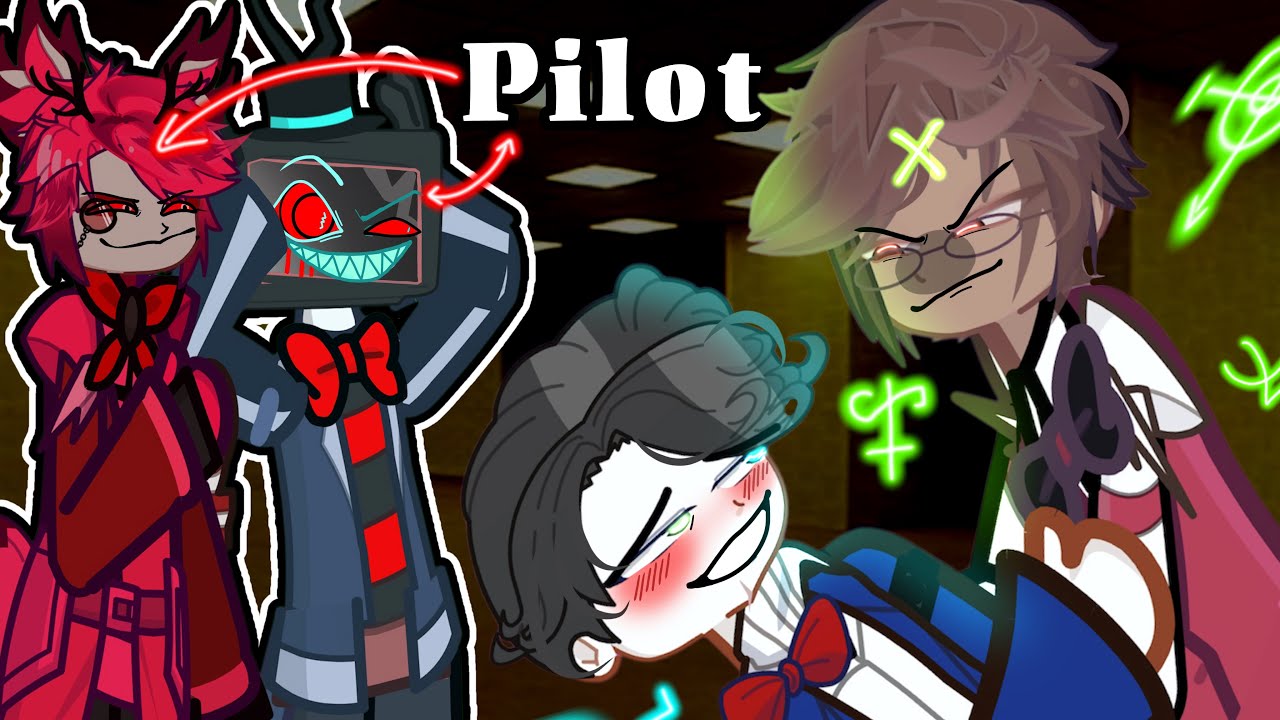 PILOT ALASTOR AND PILOT VOX reacts to MURDERMEDIA HUMAN VOX X HUMAN ALASTOR 📺📻 Gacha2 reacts to 