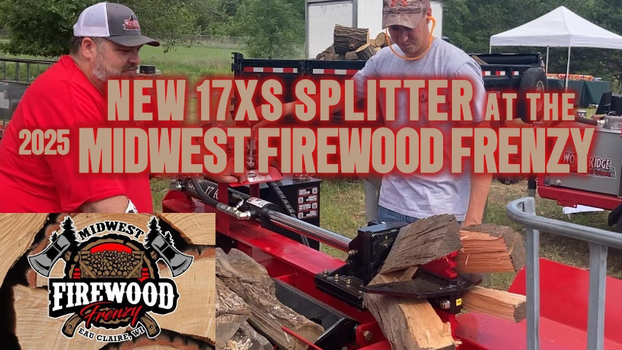 Running the New Wolfe Ridge 17XS at the Firewood Frenzy! The Fastest Wolfe Ridge Log Splitter!