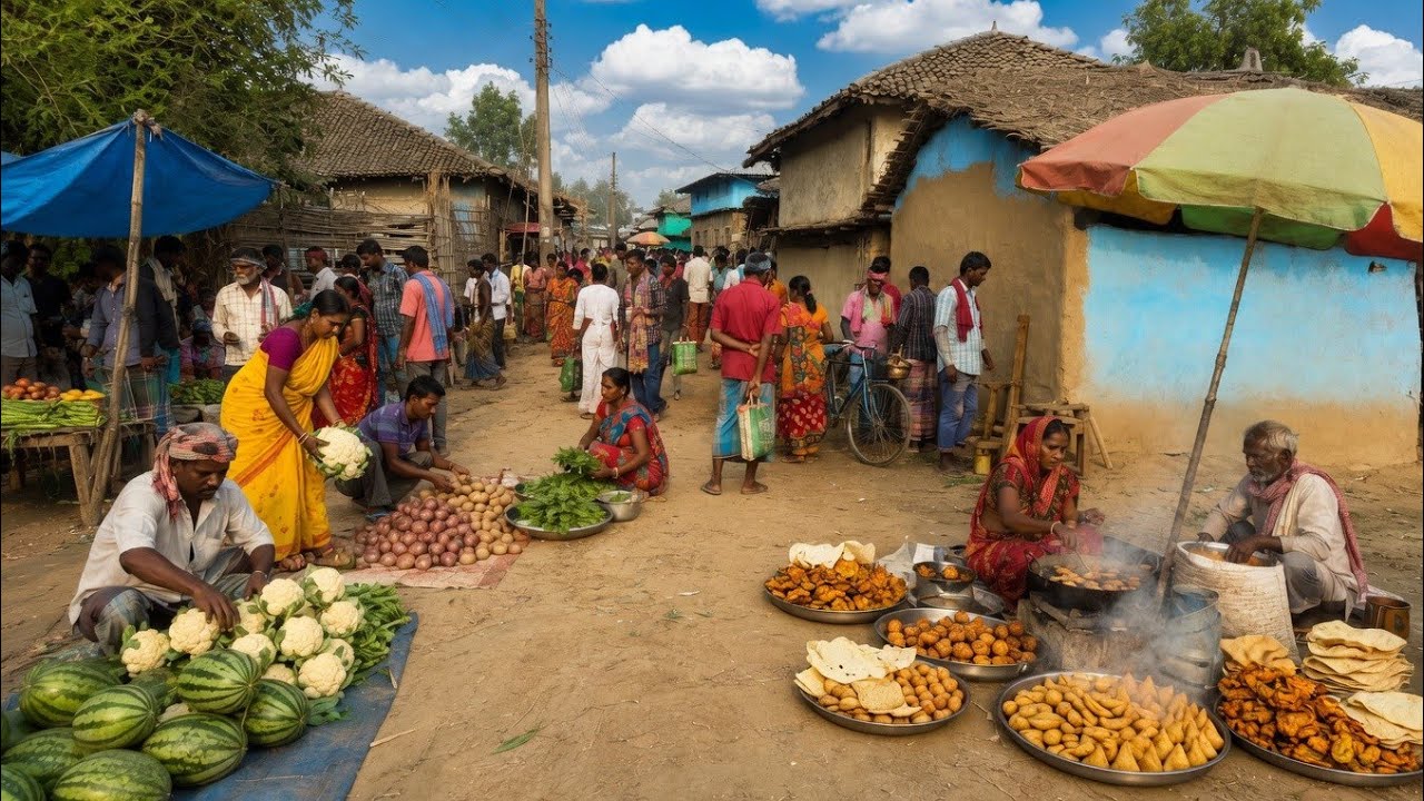Real Indian Lifestyle and Crowded Market