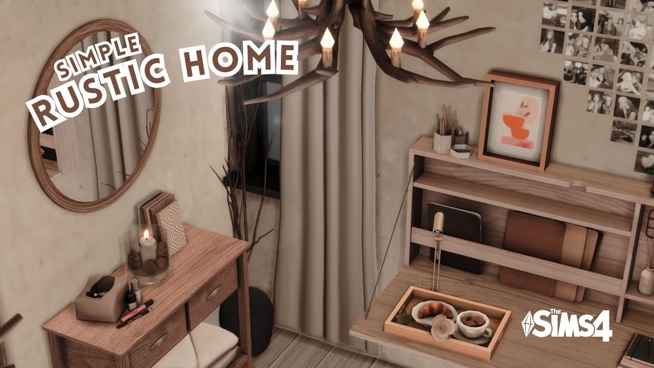 Simple Rustic Home | The Sims 4 Build | Stop Motion | CC