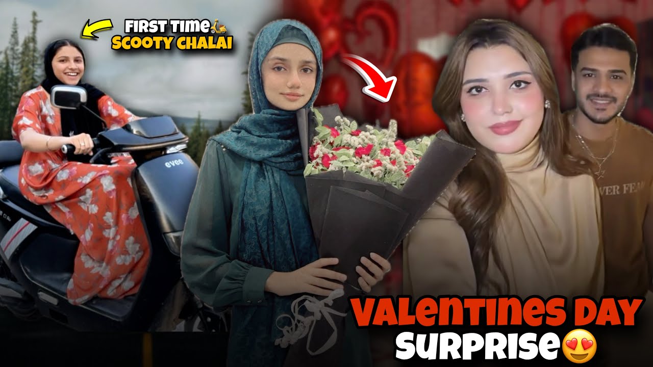 Valentine’s Day Per International Trip Ka Surprise Mila 😍|| Aimen Ne Scooty Chlana Seekh Li 🛵🥳