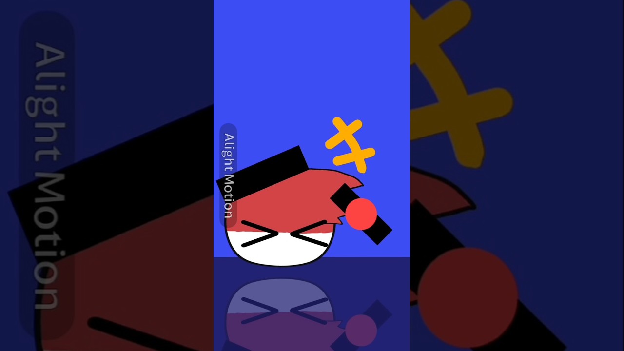 Indo took off malaysias peci! #alightmotion #countryballanimation #shorts #indo #malaysia #animation