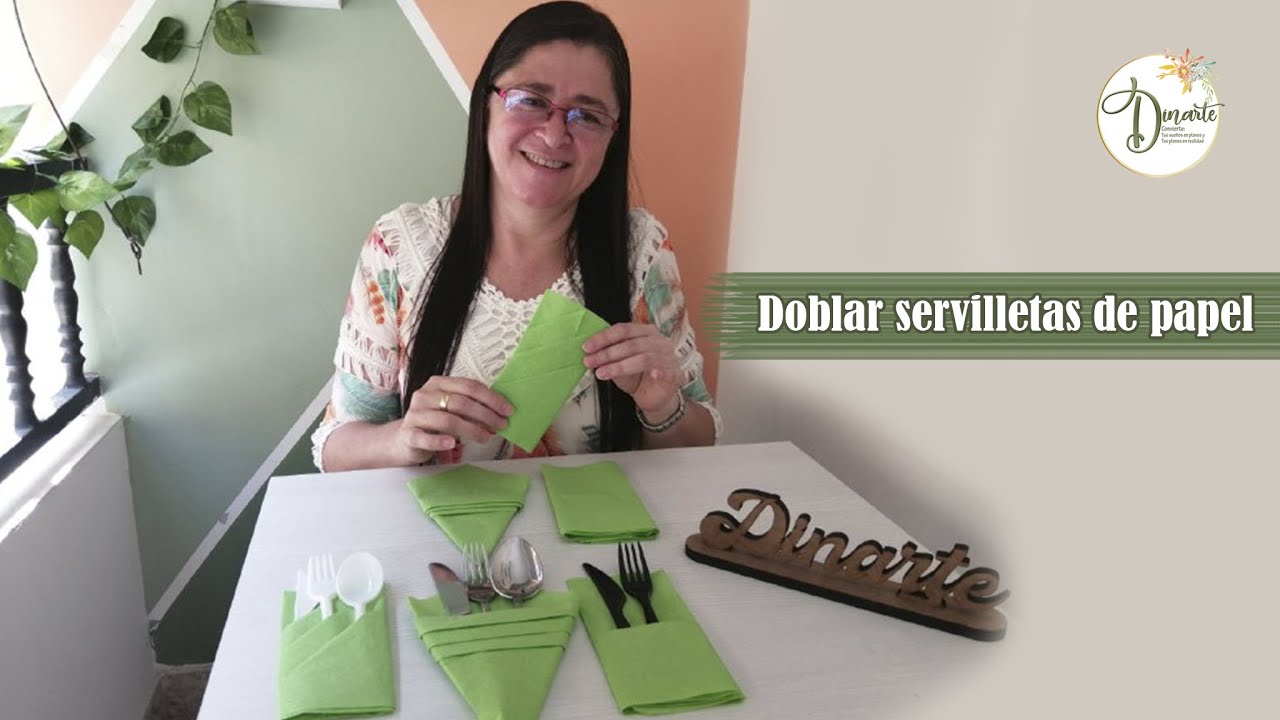 🖌¿Cómo🍙 doblar servilletas🍙 de papel para nuestros cubiertos🍴🍽
