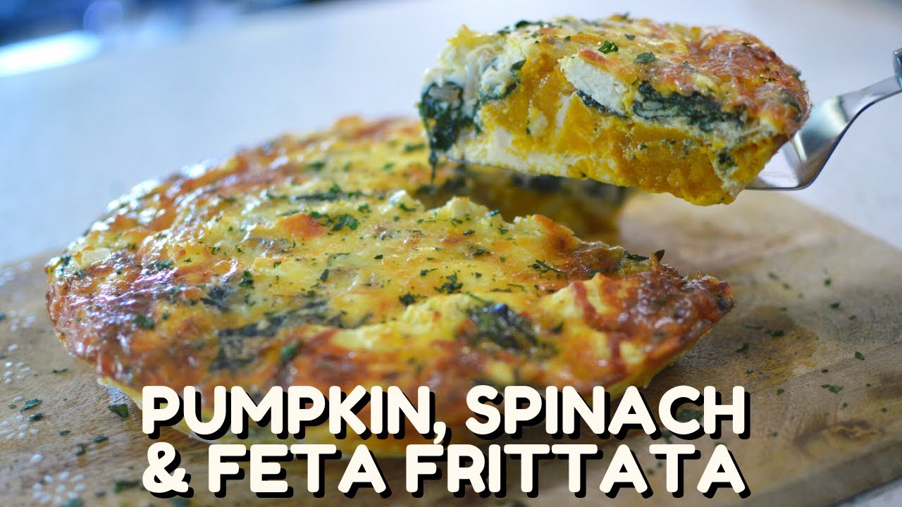 Pumpkin, Spinach & Feta Frittata Recipe | Butternut Squash Substitute