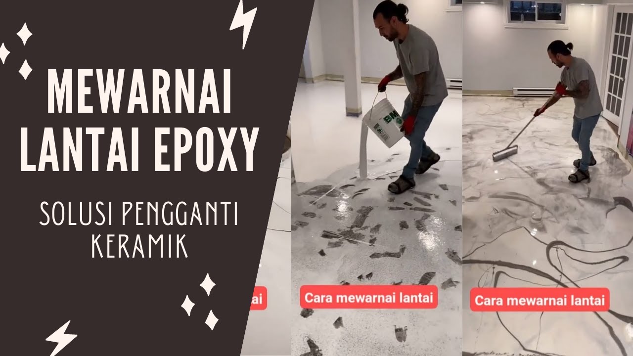 KEREN!!! Ini Cara Mewarnai Lantai Setelah Di Cat Epoxy 