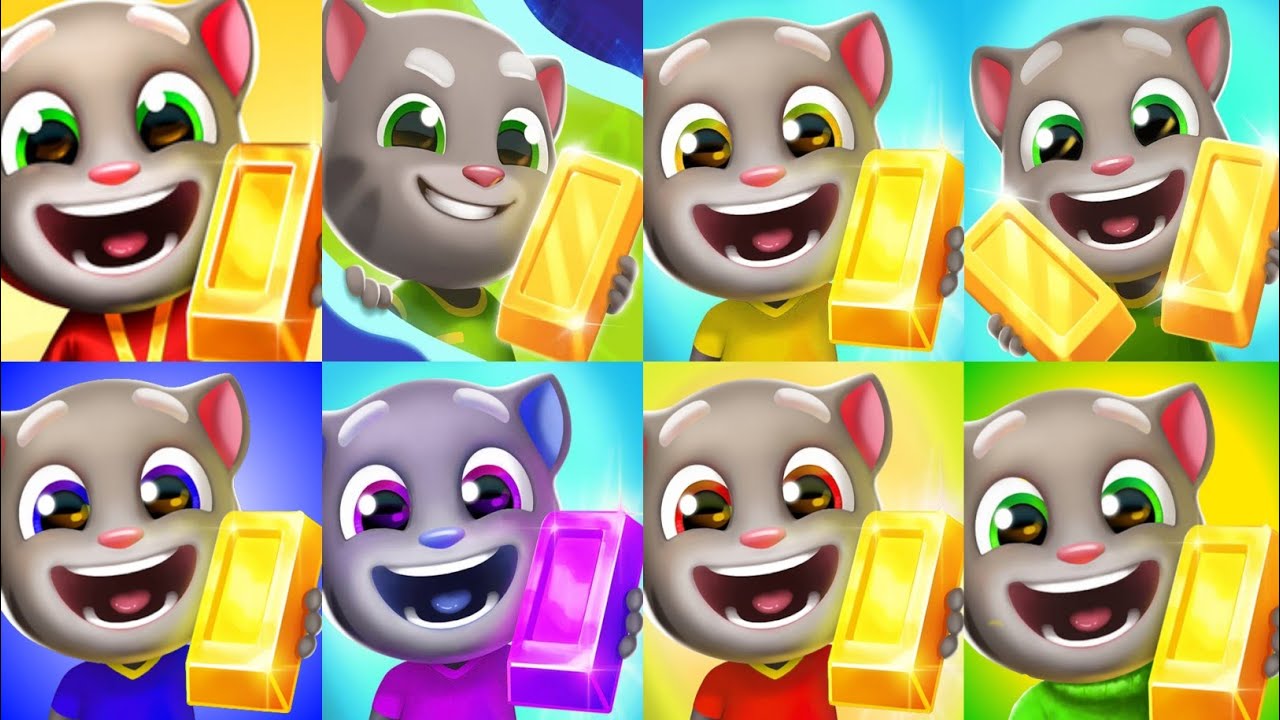 Talking Tom Gold Run Medieval,Candyland,Underwater,Space,Santa Village,Skateboard,Venice Canals