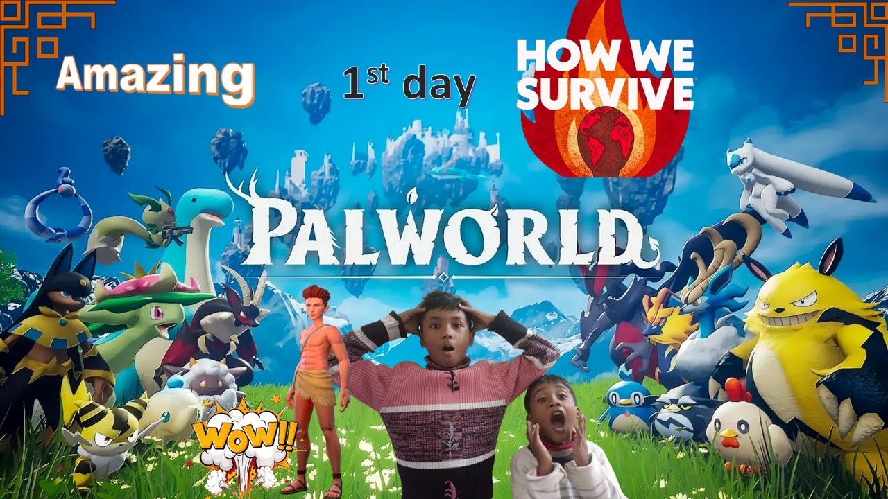Ultimate Palworld Adventure Begins! Surviving Day 1 with Amazing Creatures and Crafting Galore