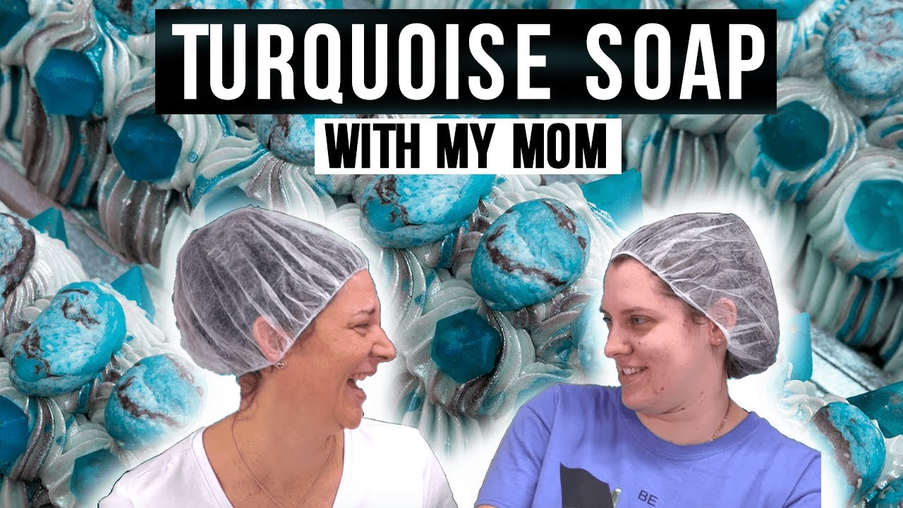Turquoise & Blue Topaz Birthstone Soap | #12DaysofSoapmas2019 | Royalty Soaps