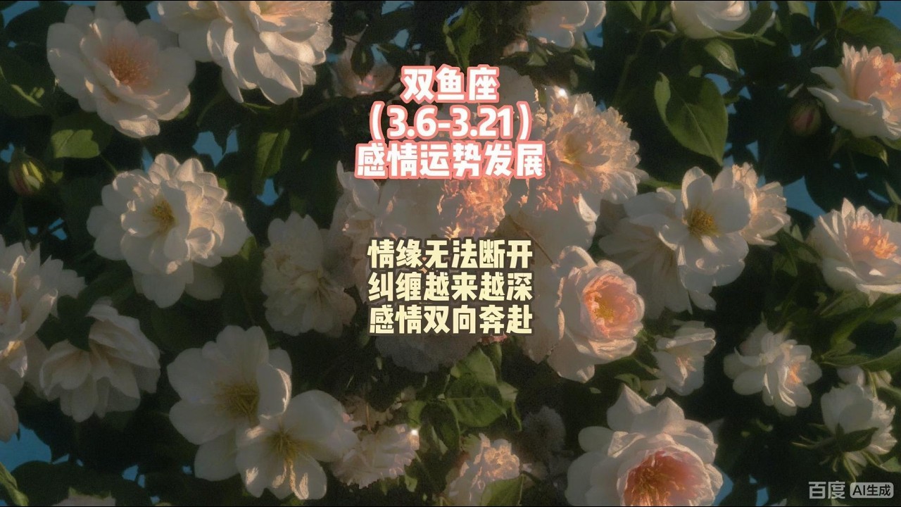 双鱼座（3.6-3.21）感情运势发展，情缘无法断开，纠缠越来越深，感情双向奔赴。#双鱼座 #爱情 #分手复合挽回情感