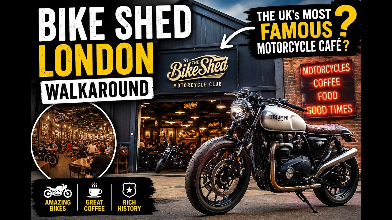 Прогулка по Bike Shed London | Самое известное мотоциклетное кафе Великобритании? HD 1080p