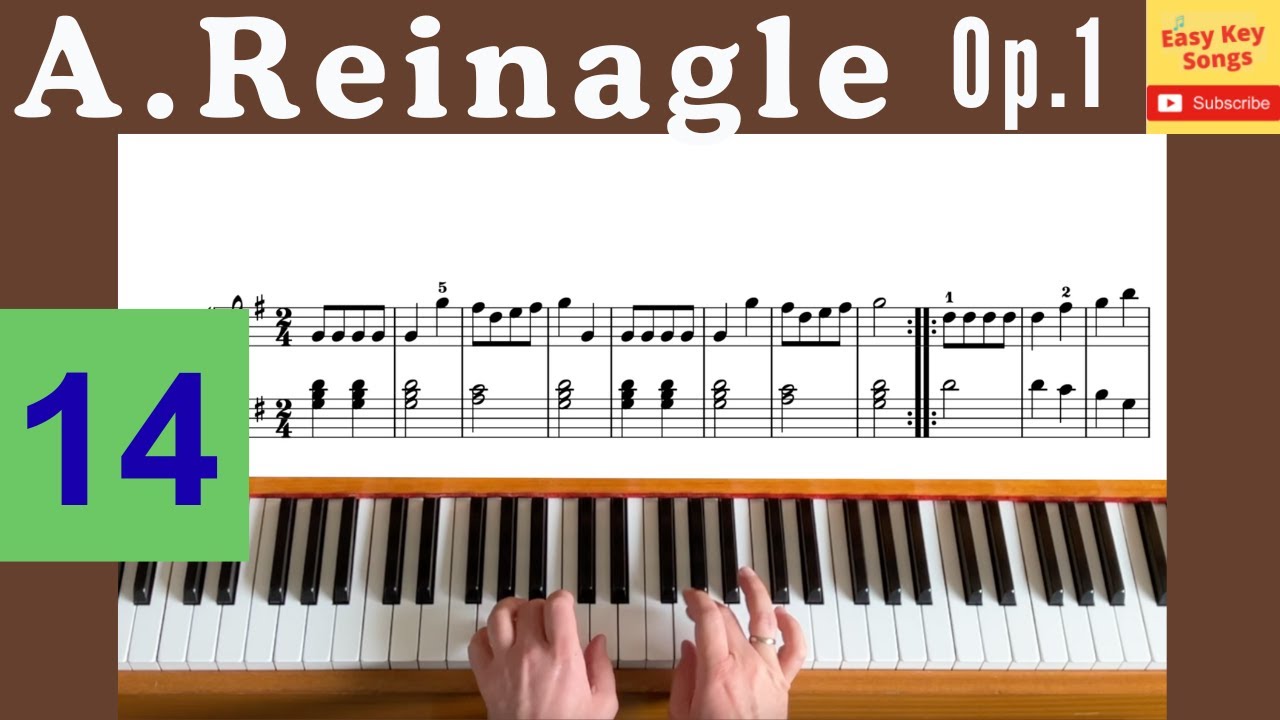 A.Reinagle - 24 Short And Easy Pieces Op.1. No.14 | Beginner Classical Piano Pieces.