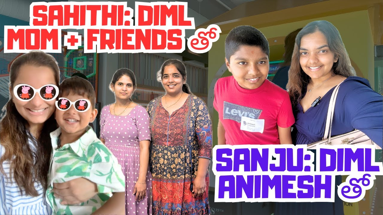 amma tho + animesh tho DIML office fun & family friends visit chaysaru || Telugu Vlogs in USA || A&C