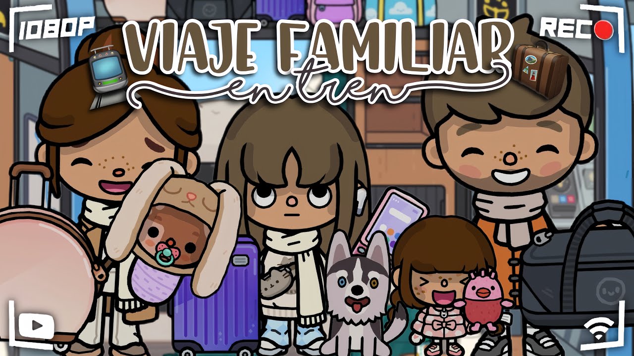 VIAJE FAMILIAR EN TREN 🚊NOS VAMOS DE VACACIONES 🧳lCON VOZ🎙️| // Toca Boca Roleplay