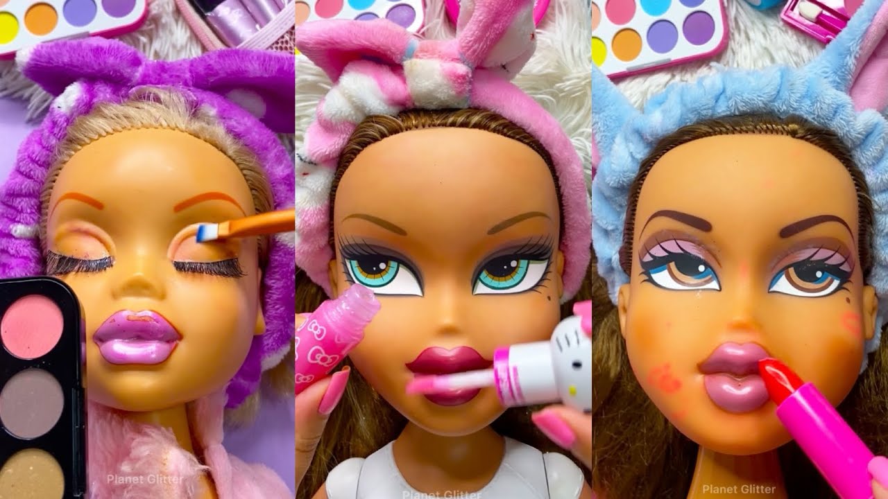 ASMR Satisfying Unboxing & Review Mannequin Makeup Skincare Sounds Video Fast Hair Style Glow up
