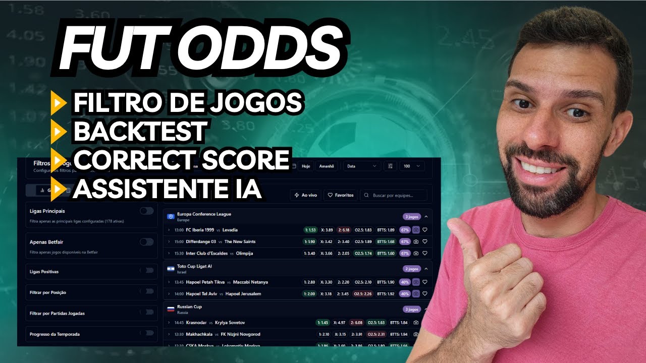 FUTODDS APP COMPLETO! MELHOR FILTRO DE JOGOS! BACKTEST, CORRECT SCORE, RADAR AO VIVO E MAIS!