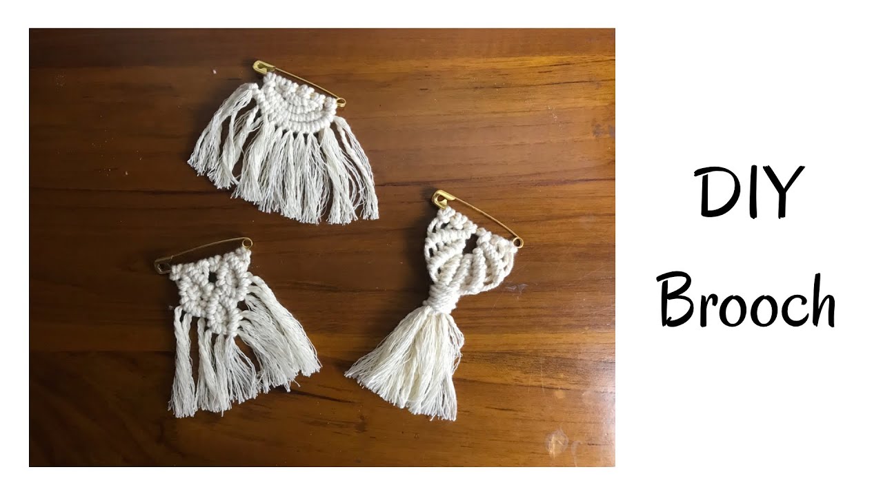 Cara Membuat Macrame Brooch | How to Make Macrame Brooch | Handmade