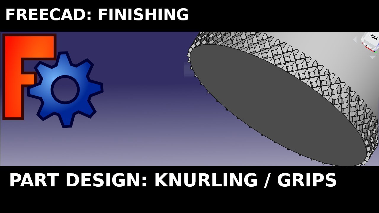 FreeCAD: добавьте накатку / насечку / захват / текстуру на поверхность для 3D-печати.