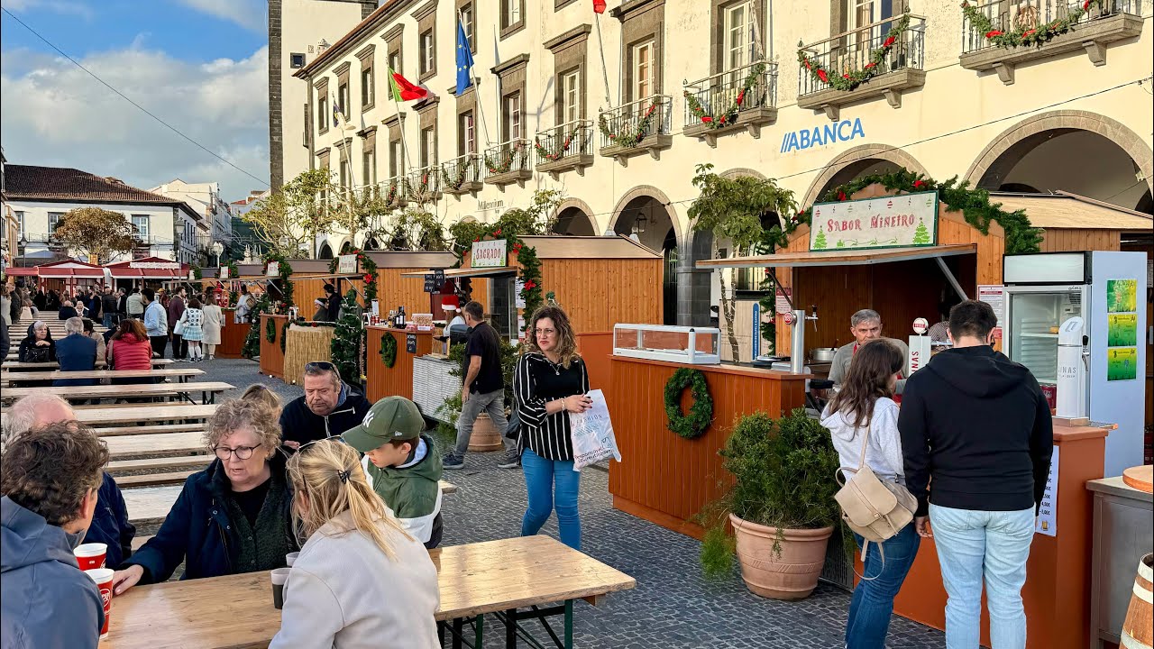 LIVE: Inauguracao Mercadinho de Natal 🤶🎄 Ponta Delgada - Sao Miguel Acores Portugal 🇵🇹 - 01.12.2025