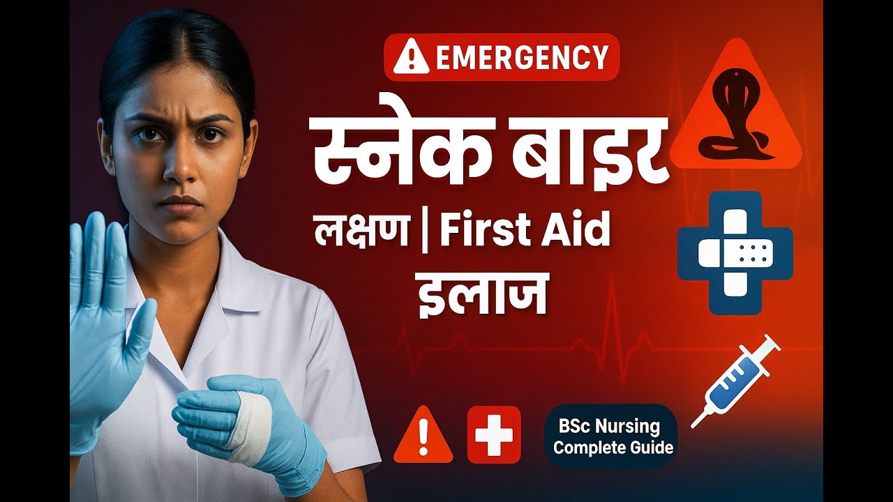 Snake Bite in Hindi | स्नेक बाइट का सम्पूर्ण ज्ञान | BSc Nursing | GNM | Emergency Medical Care
