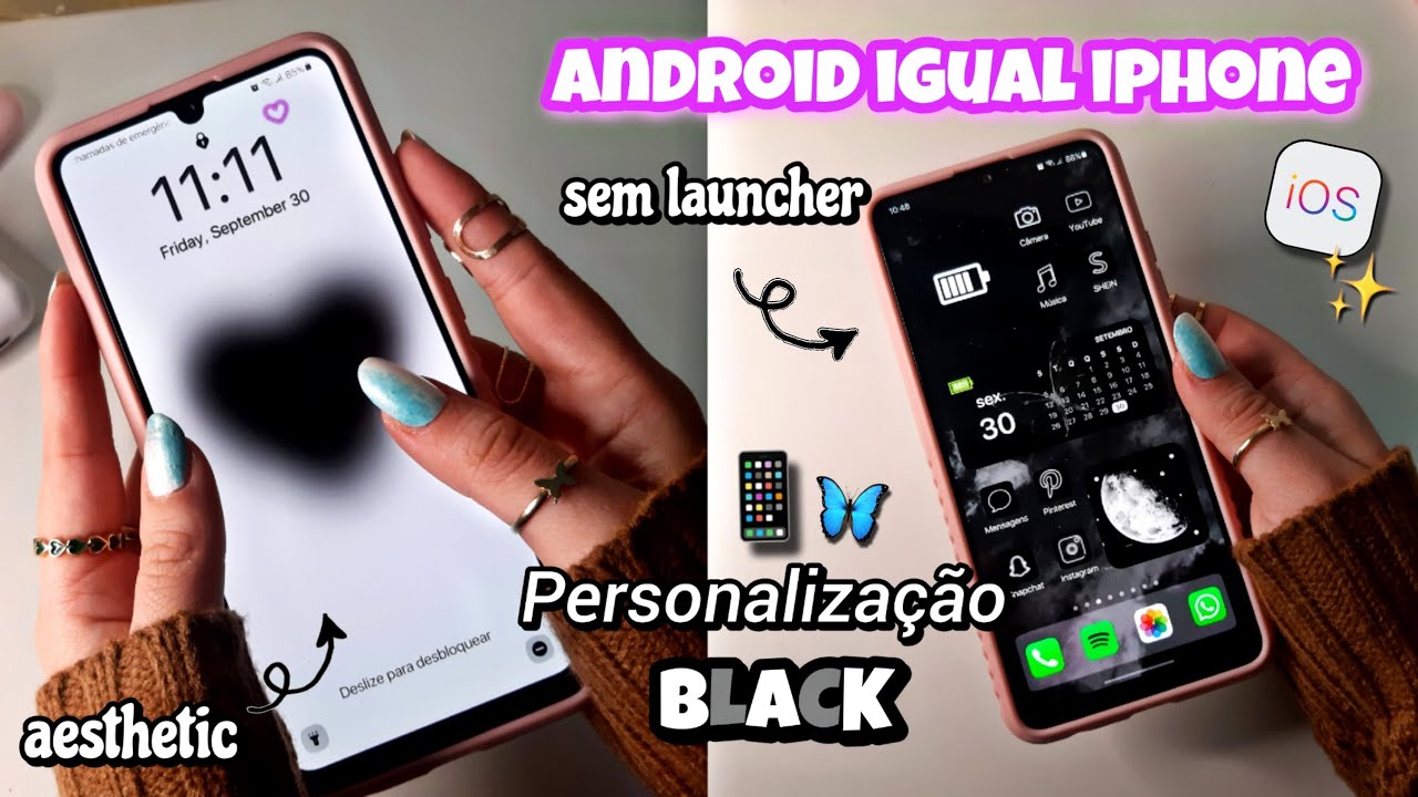 Personalização black | iOS 16 no ANDROID