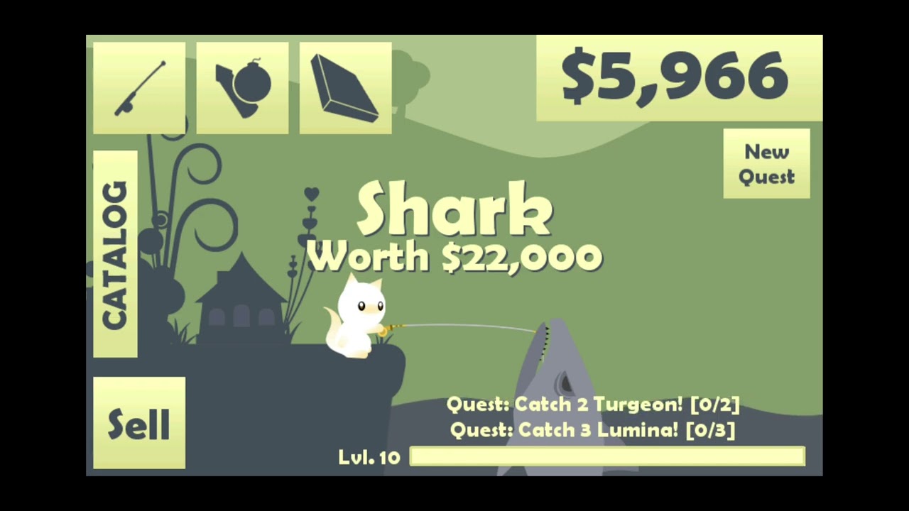 CATCHING THE SHARK!! - Cat Goes Fishing Android Demo