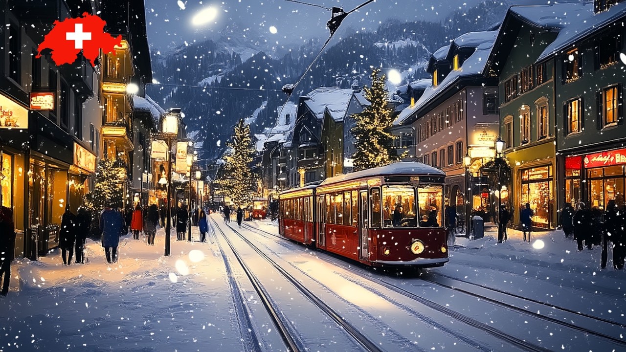Winter Wonderland in Switzerland 4K 🇨🇭 Heavy Snowfall, Most Beautiful Places In Switzerland
