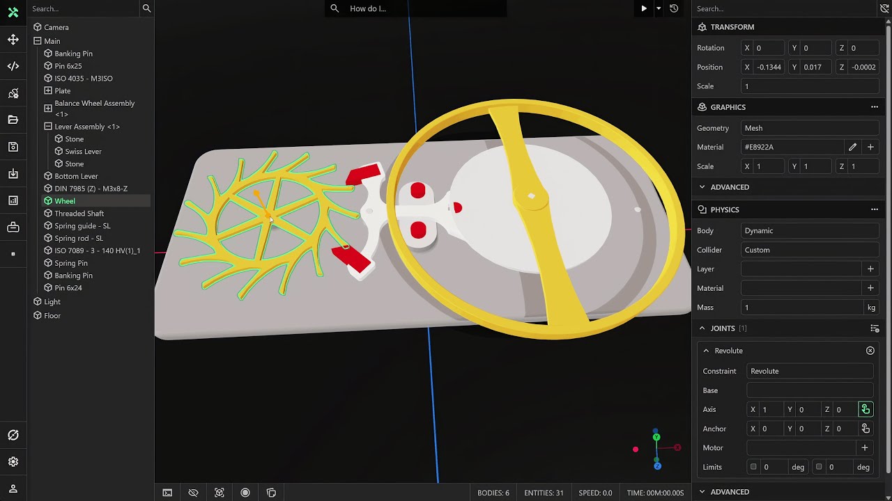 Let's Simulate a Swiss Lever Escapement Mechanism