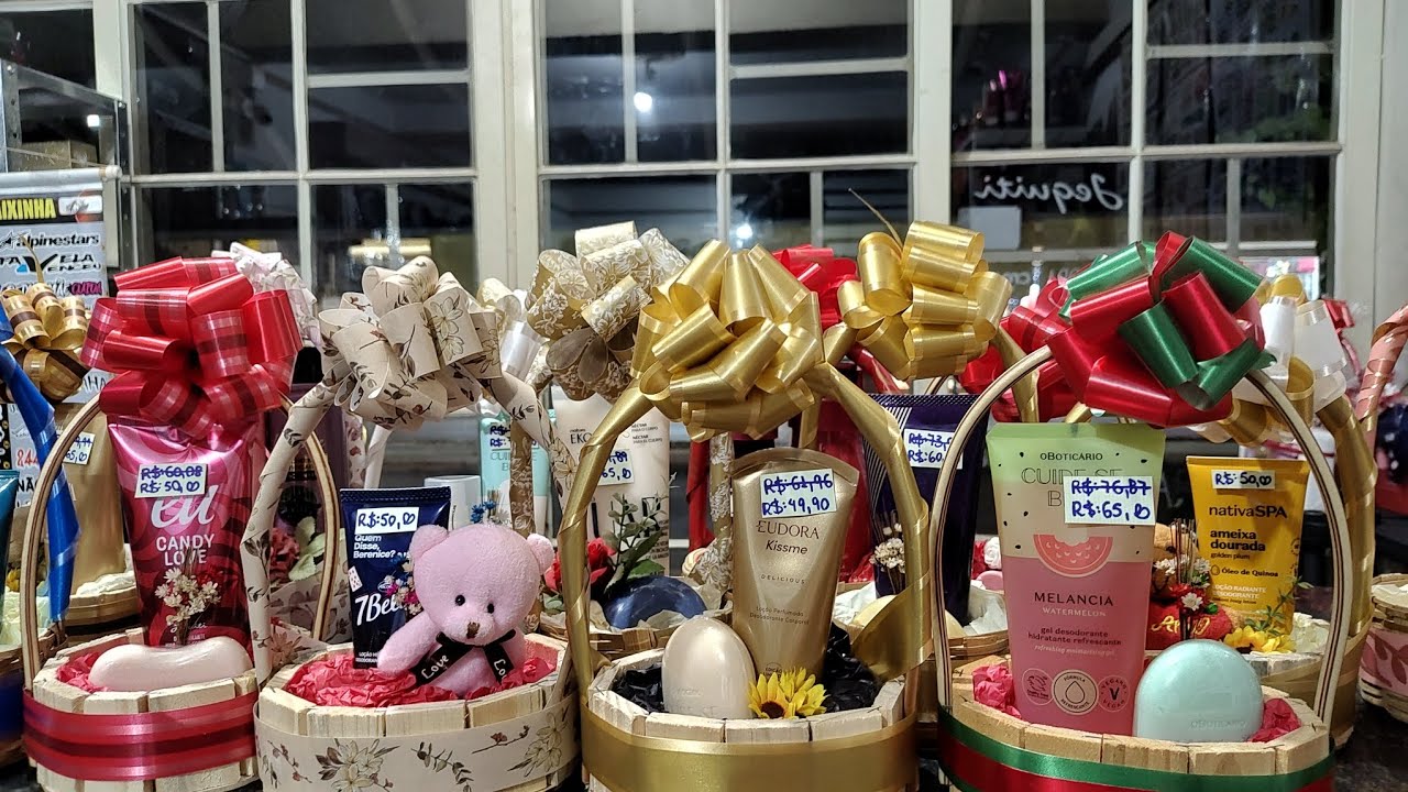 Várias ideias de cestas para esse natal com cosméticos ✨♥️ 
