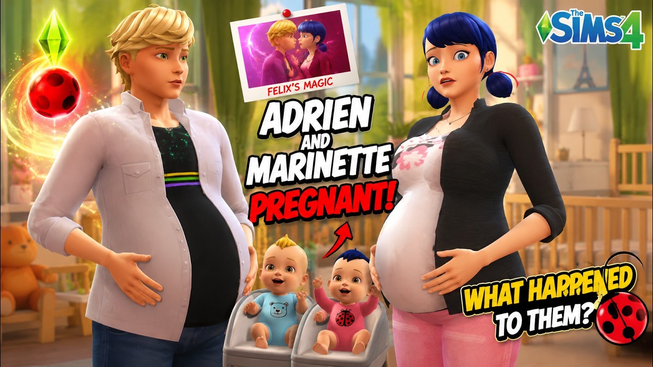 THE SIMS 4🍼👶 ADRIEN AND MARINETTE ARE BOTH PREGNANT🐞Miraculous Ladybug Stories