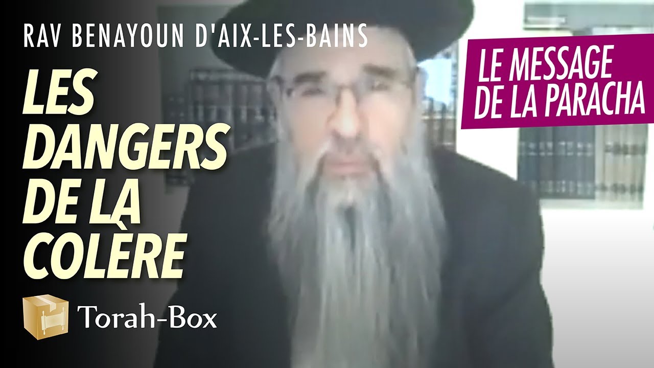 Le message de la Paracha : Vayichla'h - Les dangers de la colère (Rav Benayoun d'Aix-Les-Bains)
