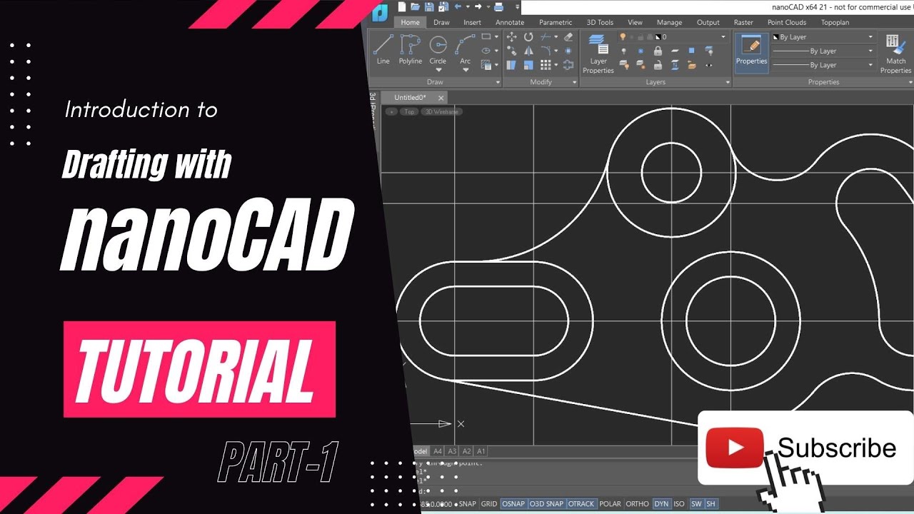 nanoCAD | Introductory Tutorial: Part-1 | Ram Caddsys