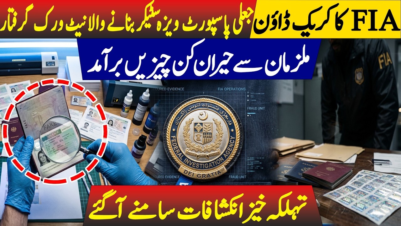 FIA Crackdown: Fake Passport & Visa Sticker Network Busted | Shocking Revelations