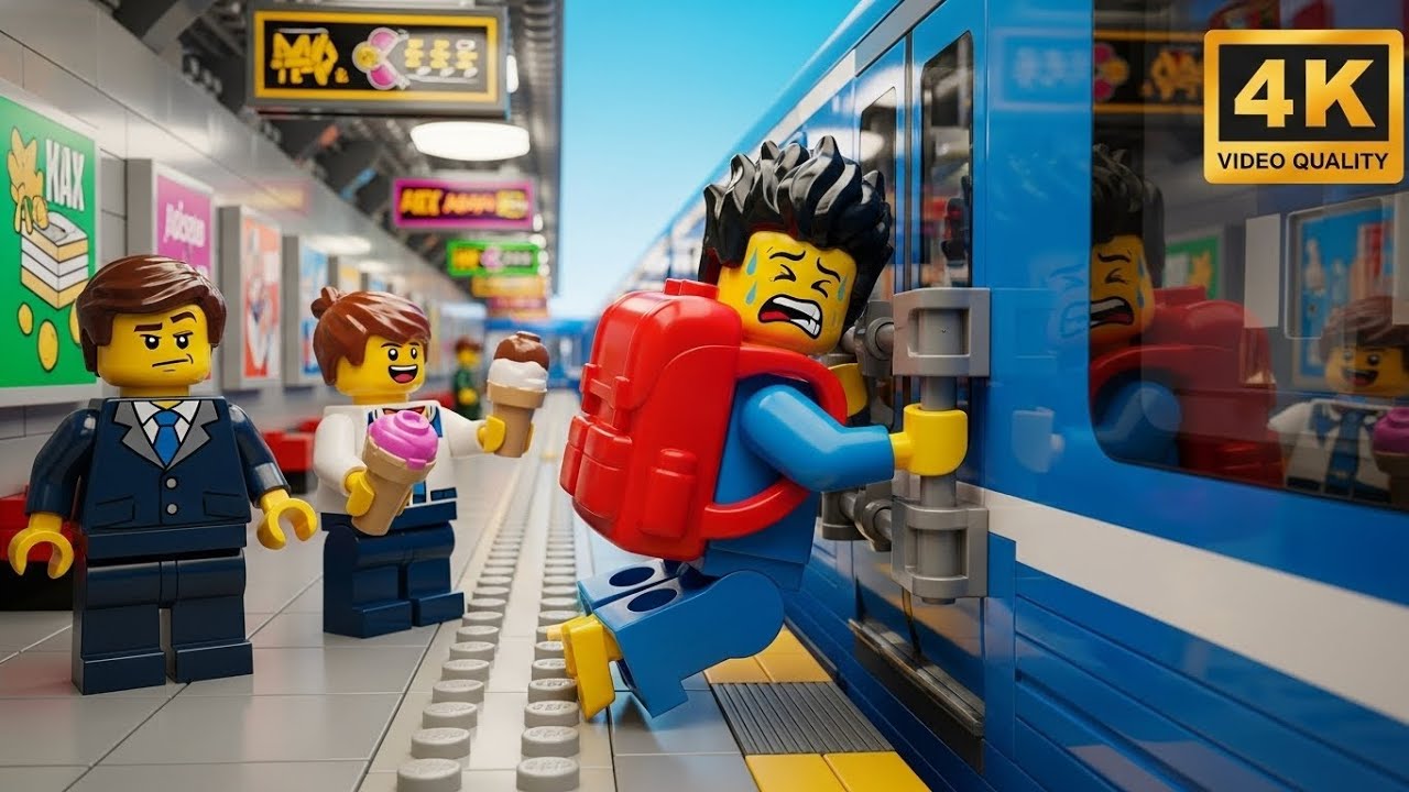 Getting Your Backpack Stuck in the Closing Subway Doors in LEGO City! 🎒🚪😬